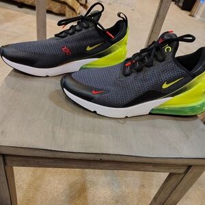Nike Air Max 270 Black and Neon Sneakers